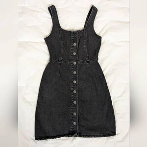 Urban Outfitters Black Button Up Denim Dress